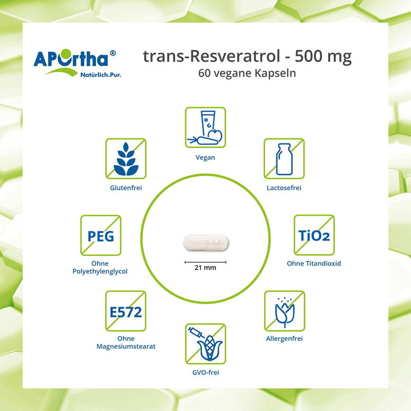 Trans-Resveratrol - 500 mg - 60 vegane Kapseln