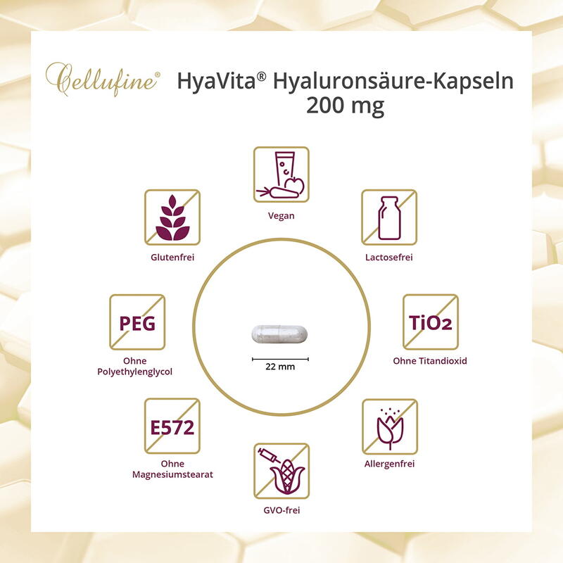 HyaVita® Hyaluronsäure-Kapseln 200 mg - 150 vegane Kapseln