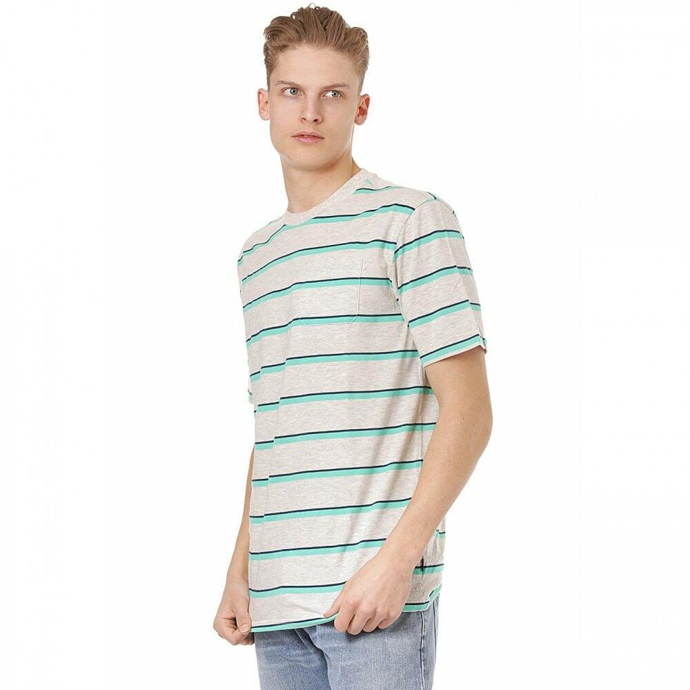 OAKLEY Oakley STRIPE POCKET TEE T-SHIRT - OATMEAL HEATHER