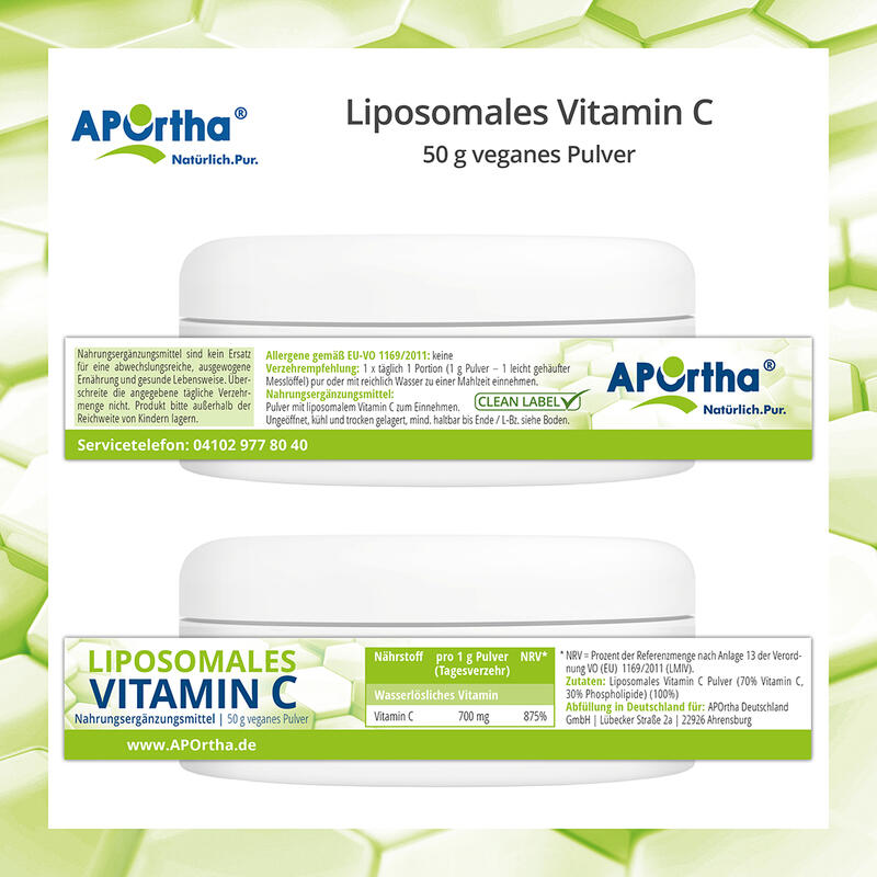 Liposomales Vitamin C - 50 g veganes Pulver