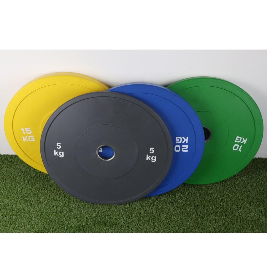 Disco olímpico bumper 20kg azul Viok Sport 3/3