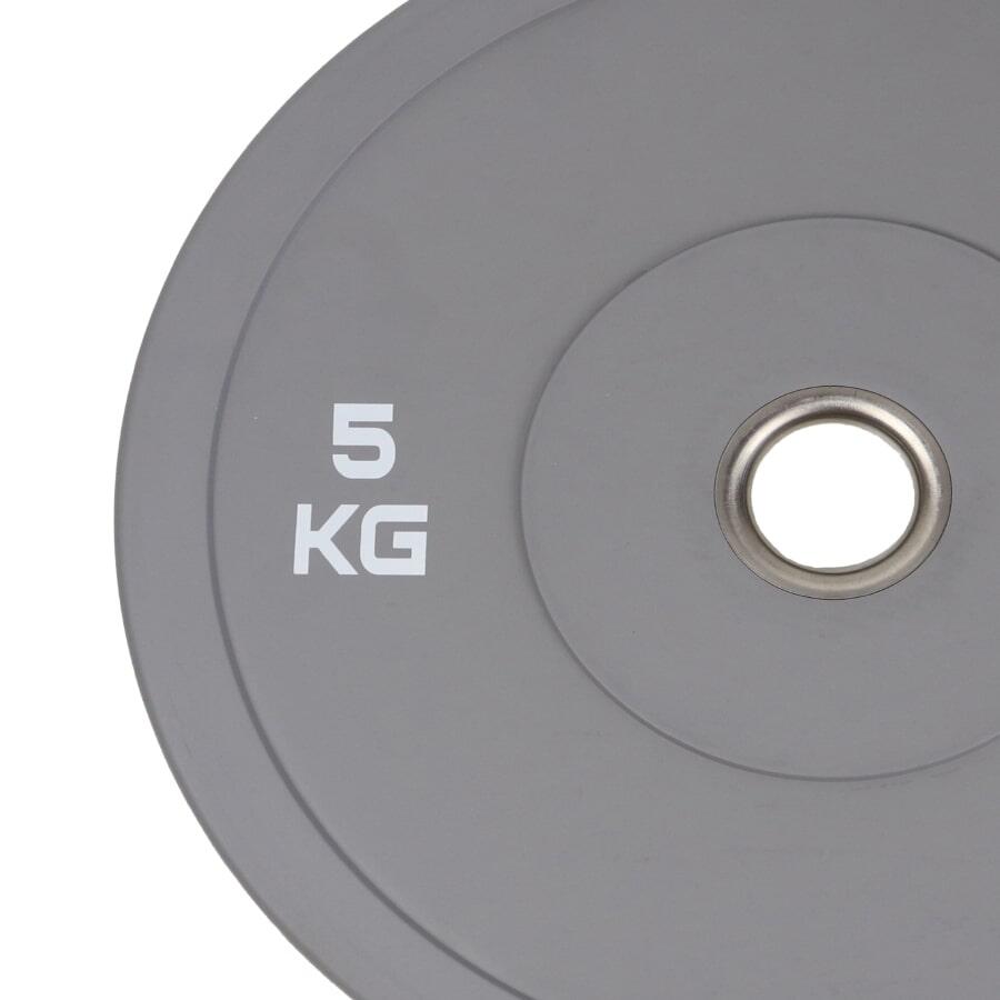 Disco olímpico bumper 5kg gris Viok Sport 2/3