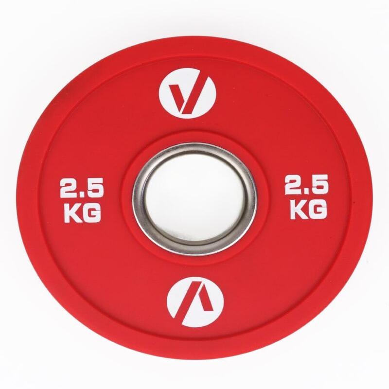 Disco de halterofilismo fraccionado 2,5 kg vermelho