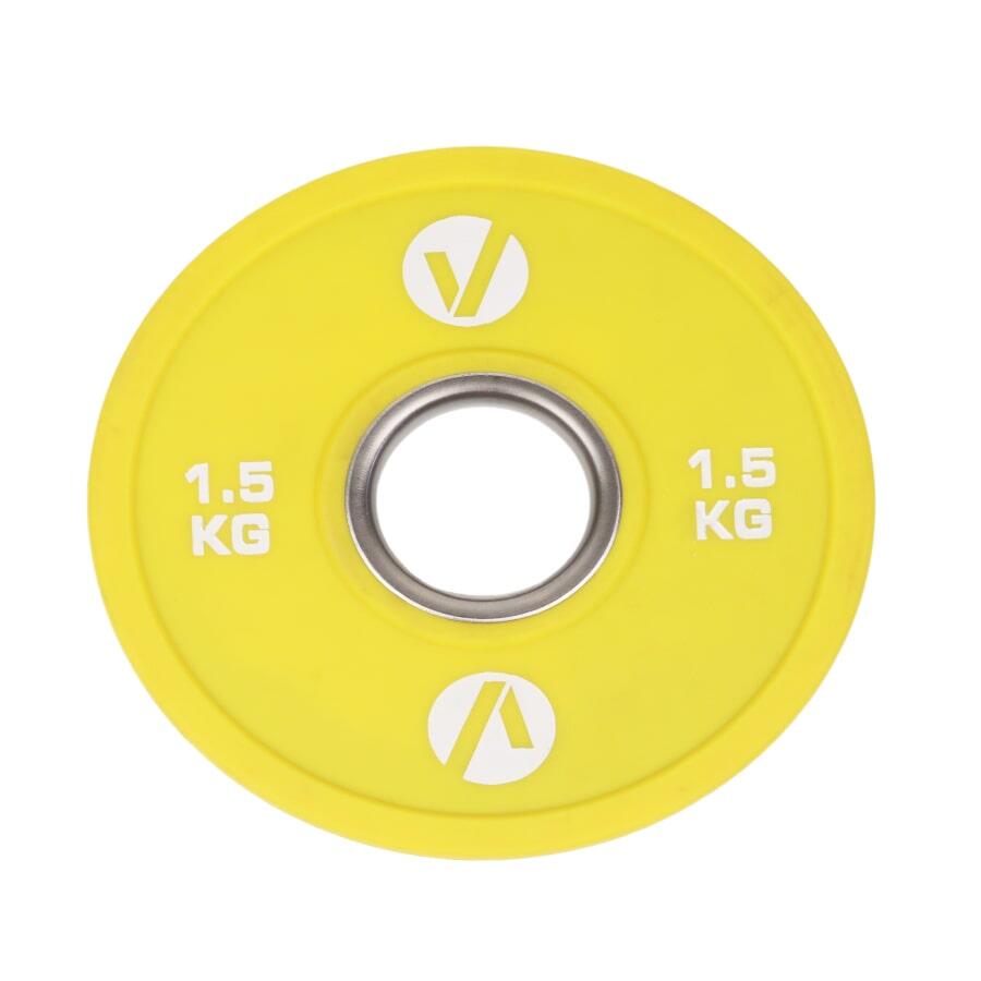 Disco de halterofilismo fraccionado 1,5 kg amarelo