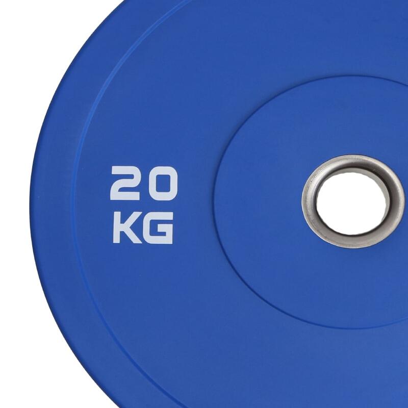 Disco olímpico bumper 20kg azul Viok Sport