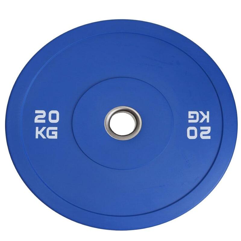 Disco olímpico bumper 20kg azul Viok Sport