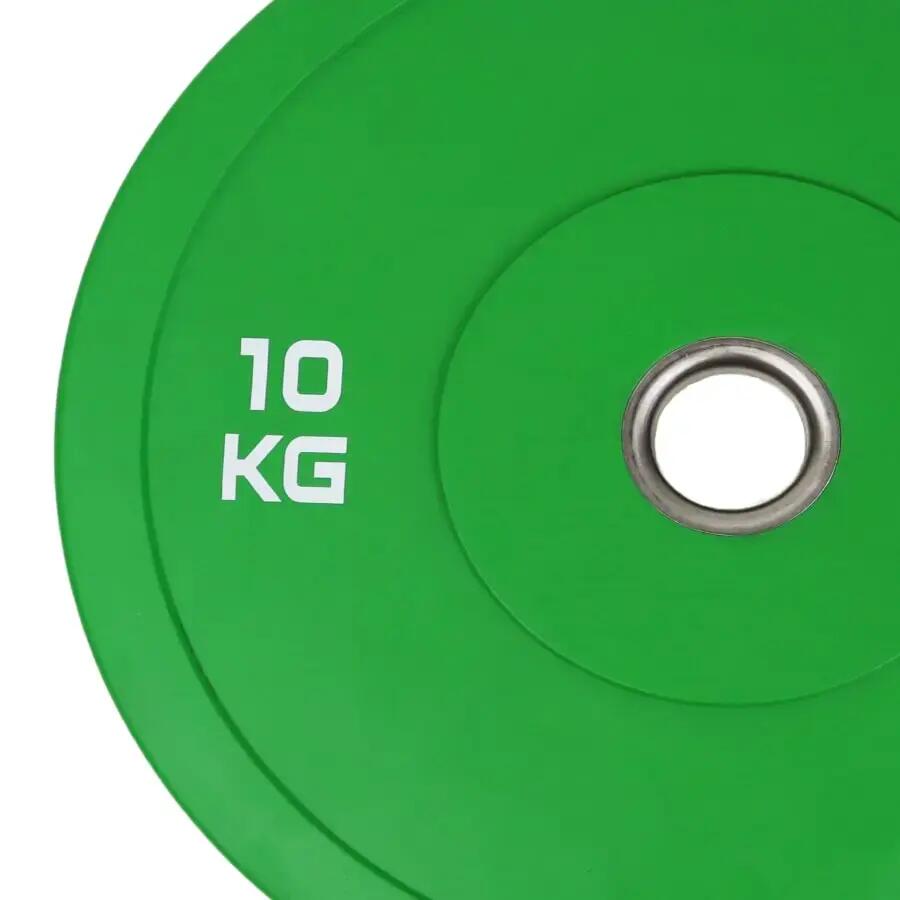Disco olímpico bumper 10kg verde Viok Sport 2/5