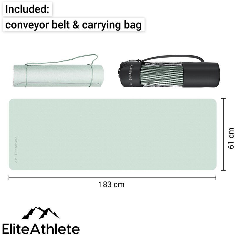 EliteAthlete® Yogamatte - Sportmatte - Fitnessmatte - Yoga Matte - 183x61x0.6 cm