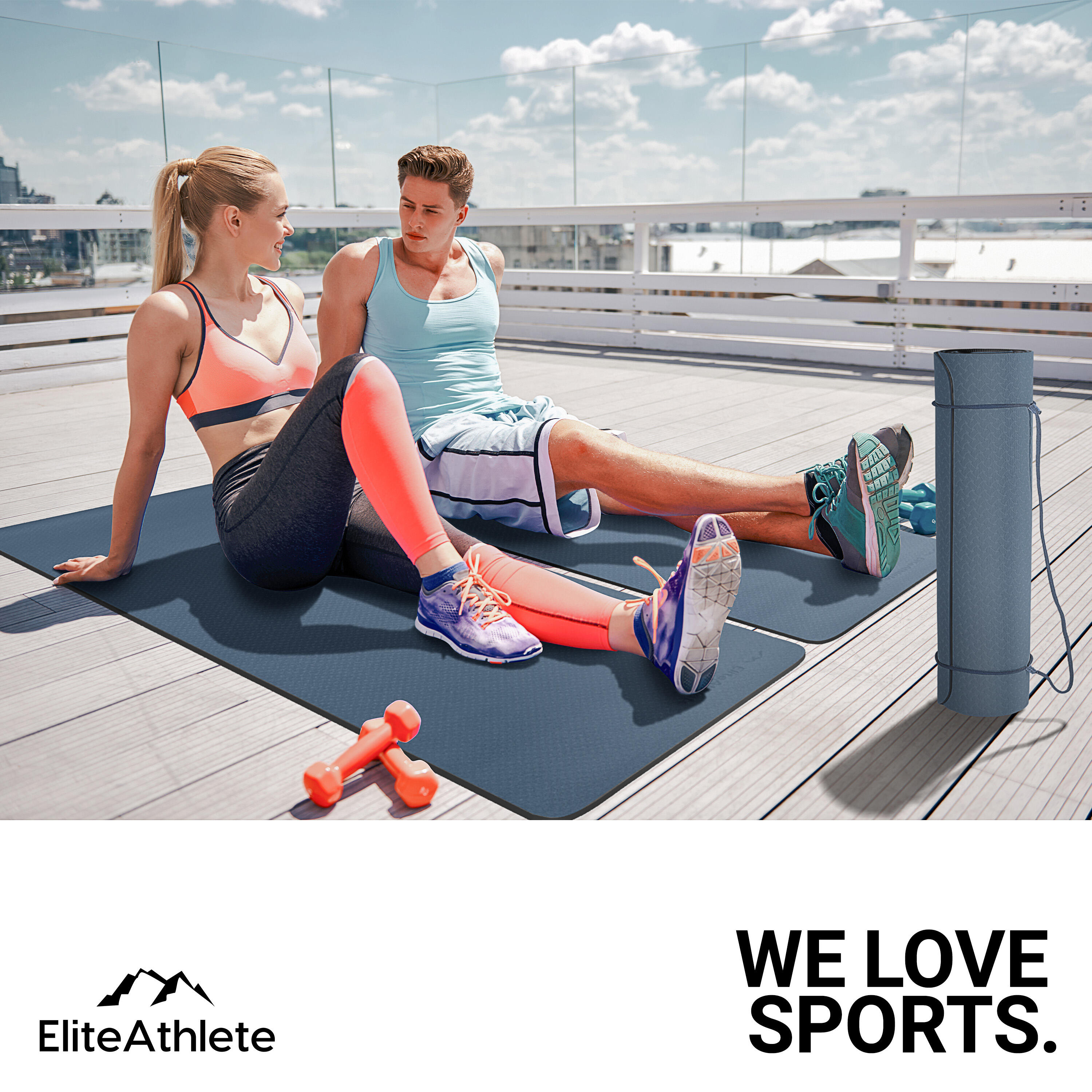 EliteAthlete® Tapis yoga - Tapis de sport - Tapis fitness 6/7