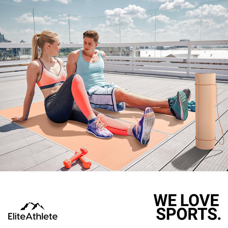 EliteAthlete® Yogamatte - Sportmatte - Fitnessmatte - Yoga Matte - 183x61x0.6 cm