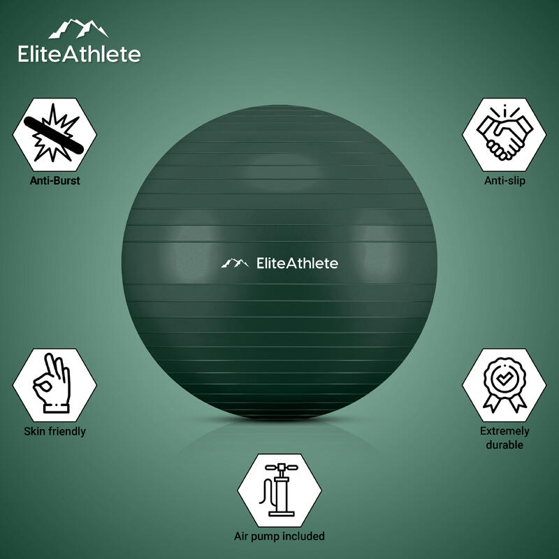 EliteAthlete® Gymnastikball - Sitzball - 55cm