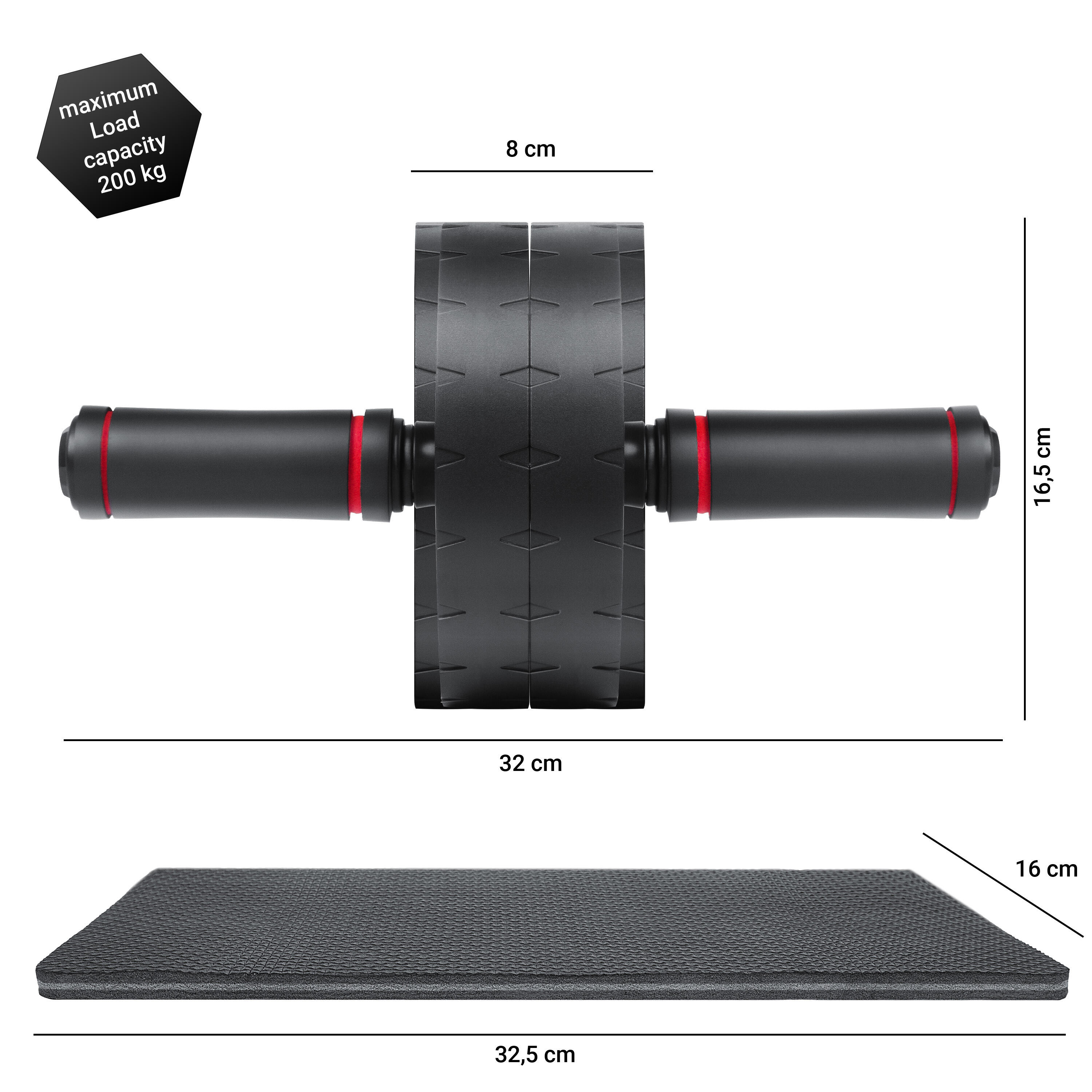 EliteAthlete® Roue Abdominale - Roulette Abdominaux - AB Wheel - Rouleau Abdo 3/7