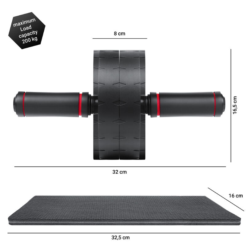 EliteAthlete® Buiktrainer - Roulette Abdominaux - AB Wheel - Rouleau Abdo