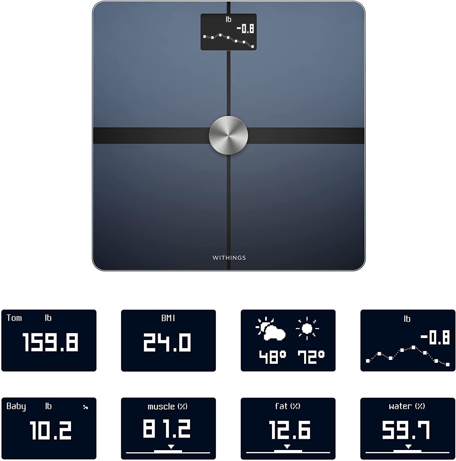 Reacondicionado WITHINGS Body+ - Báscula conectada WIFI báscula de baño Negro 2/5