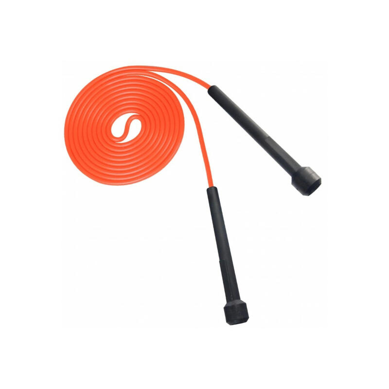 Corde à sauter en plastique, coloris noir/orange