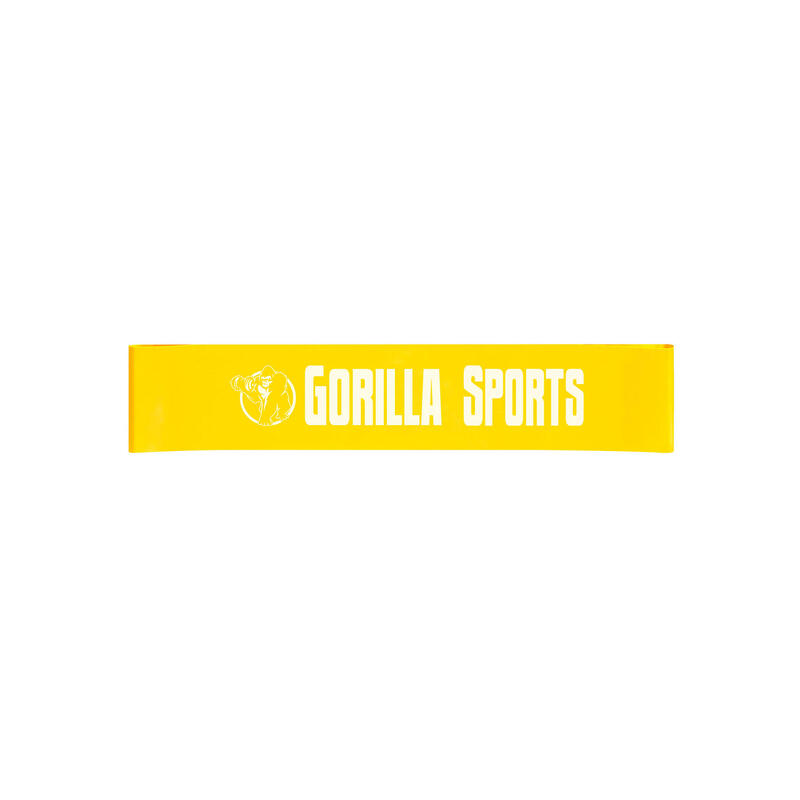 Guma oporowa krótka, żółta Gorilla Sports