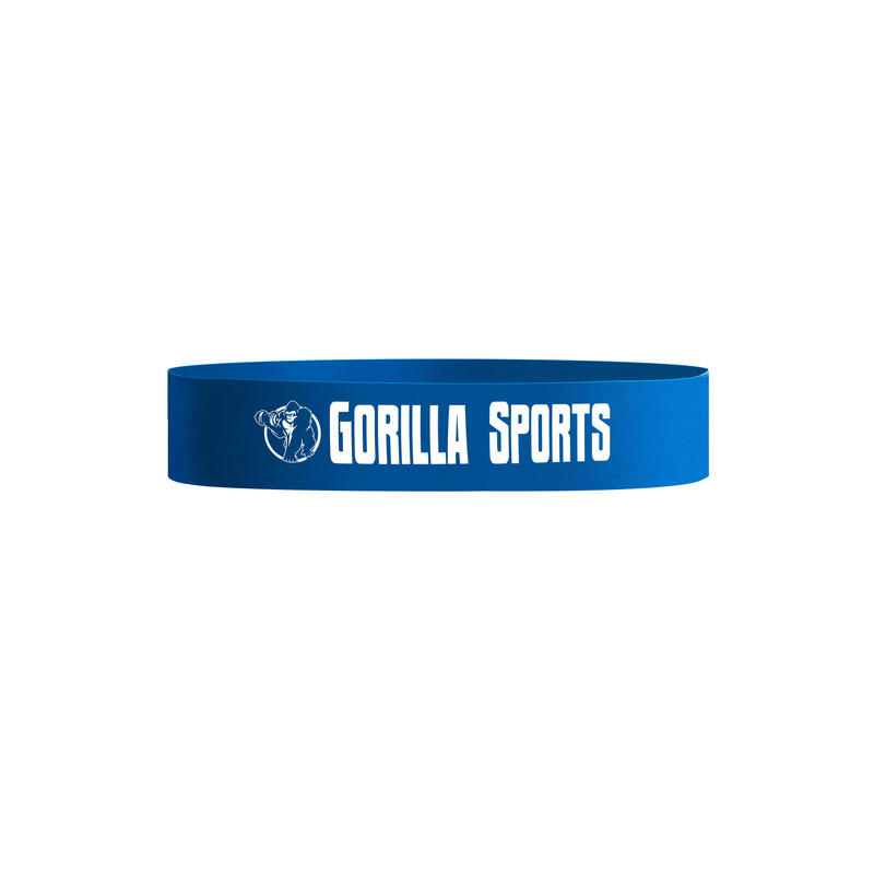 Banda Resistencia Fitness Gorilla Sports Azul 0,8 mm