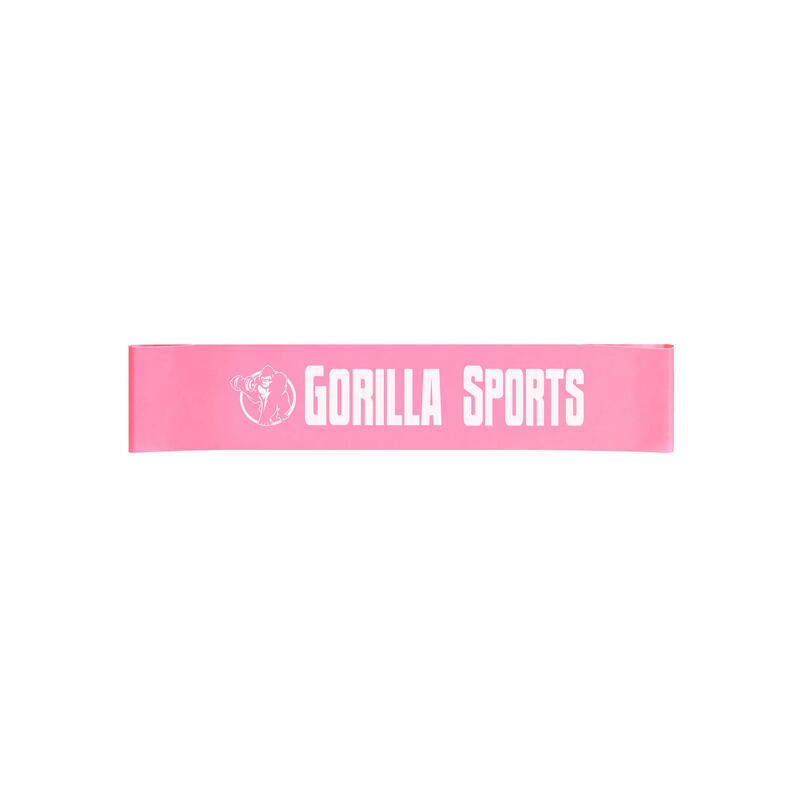 Banda Resistencia Fitness Gorilla Sports Rosa 0,4 mm