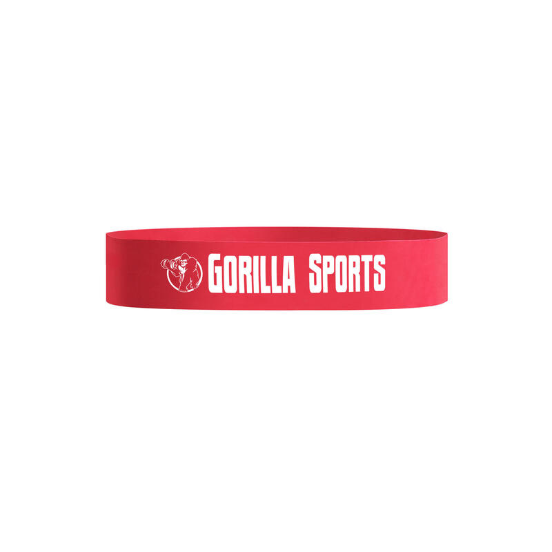 Banda Resistencia Fitness Gorilla Sports Rojo 1,0 mm