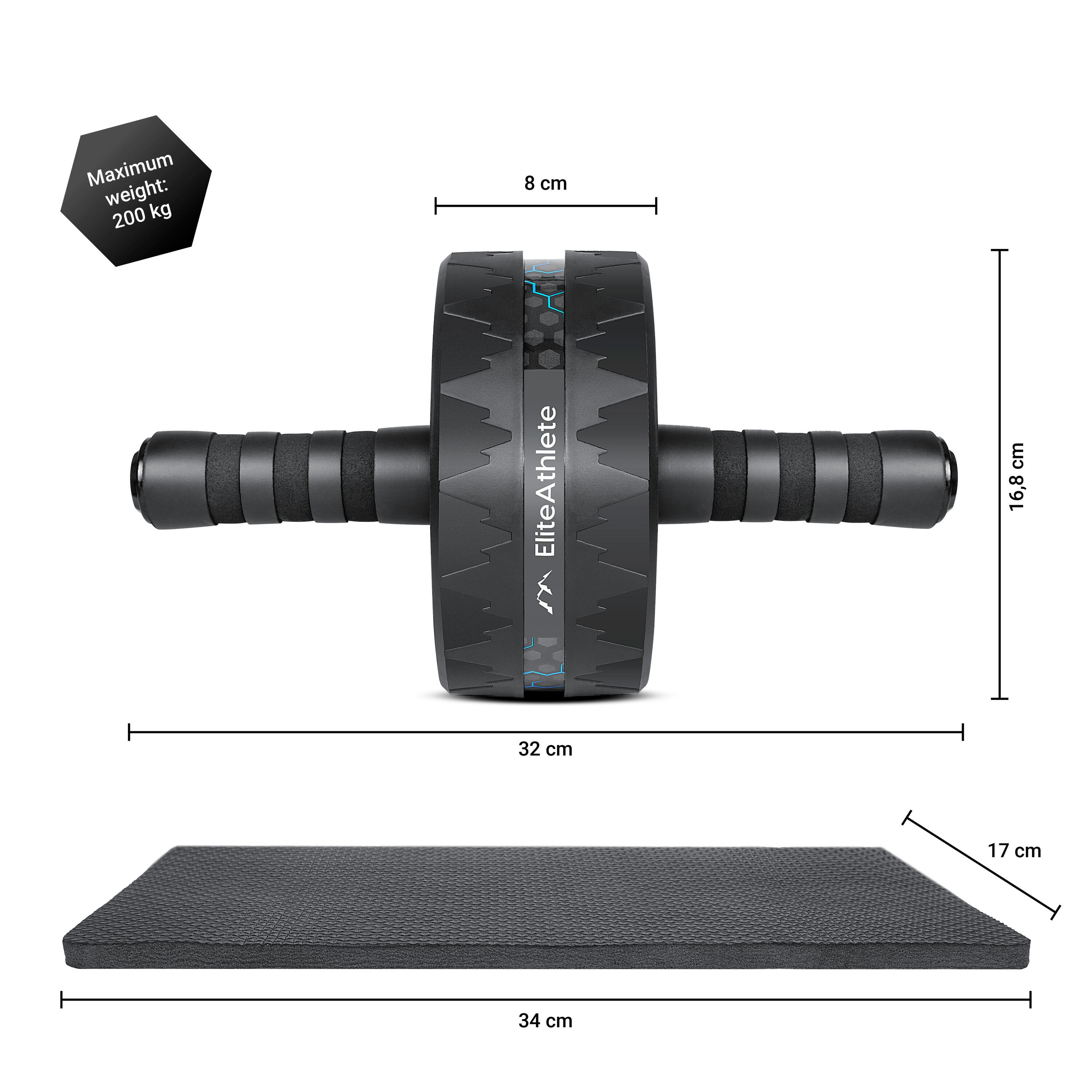 EliteAthlete® Roue Abdominale - Roulette Abdominaux - AB Wheel - Rouleau Abdo 6/7