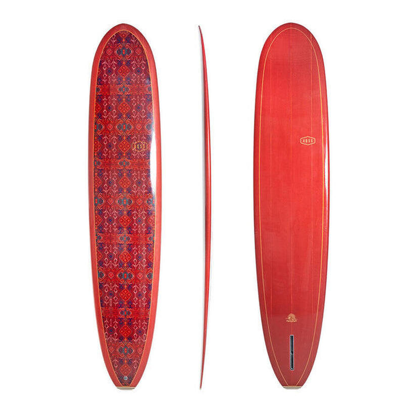 Tabla Surf Longboard AQSS Vintage Log Maroon 9´0