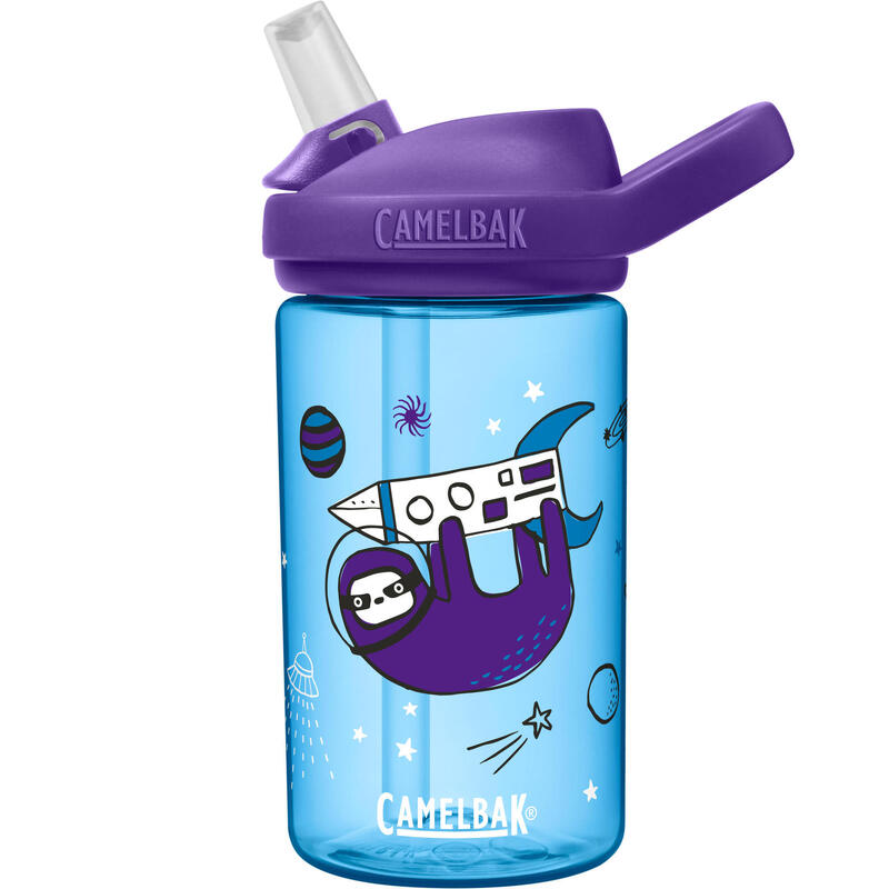 Eddy+ Kids BPA Free Tritan Water Bottle 0.4L - Sloths in space