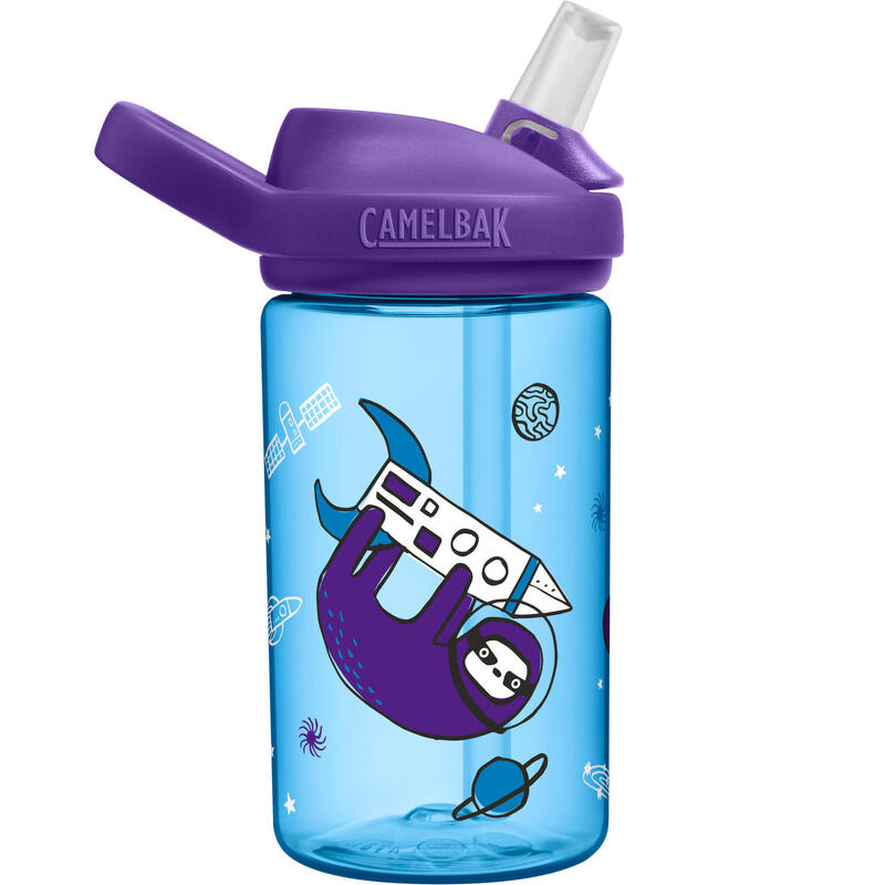 Eddy+ Kids BPA Free Tritan Water Bottle 0.4L - Sloths in space