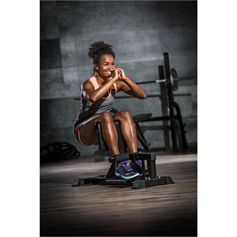 Bancă pentru genuflexiuni Sissy Squat Trainer, Negru