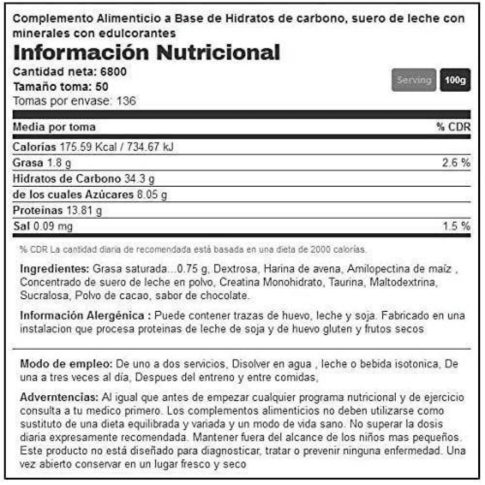 Ganador de masa Furiux Mass 3 Kg Chocolate Blanco - Bigman 2/2