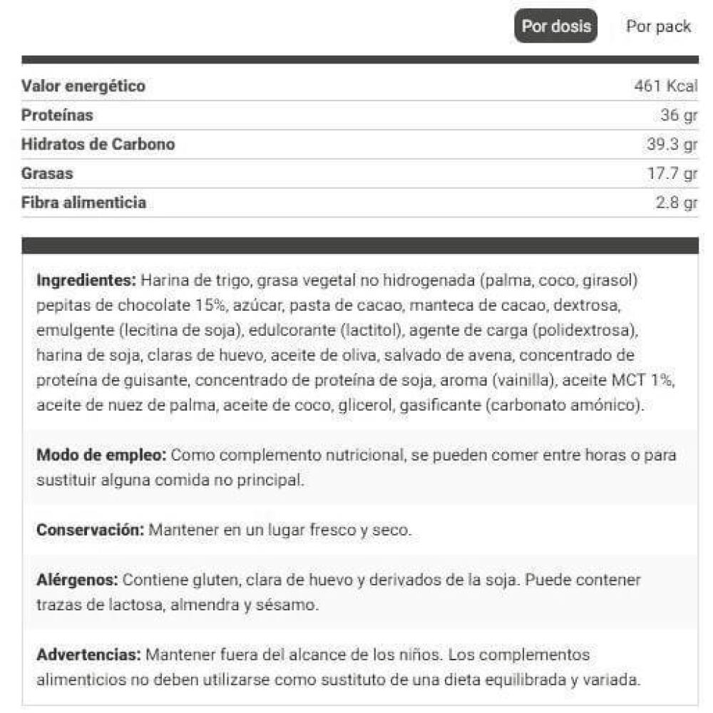 Barrita proteica Max Protein Cookies 4 Ud Chocolate Negro - Max Protein 2/2