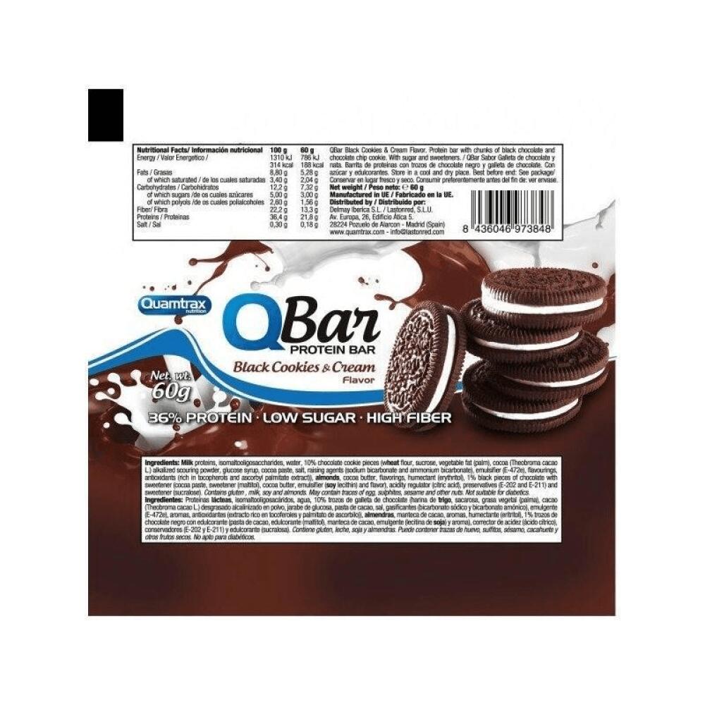 Barrita proteica Zero Qbar 60 Gr 1 Ud Plátano - Quamtrax 2/2