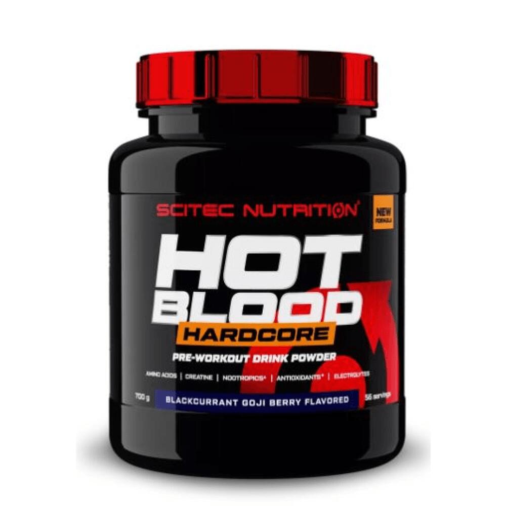 Pré-treino hot blood hardcore 700g guaraná - scitec nutrition