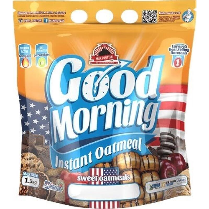 Harina Good Morning Instant Oatmeal 1.5 Kg Crema de Cacahuete - Max Protein