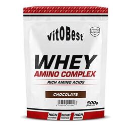 Aminoacidos Whey Amino Complex 500 Gr Fresa - Nata - Vitobest