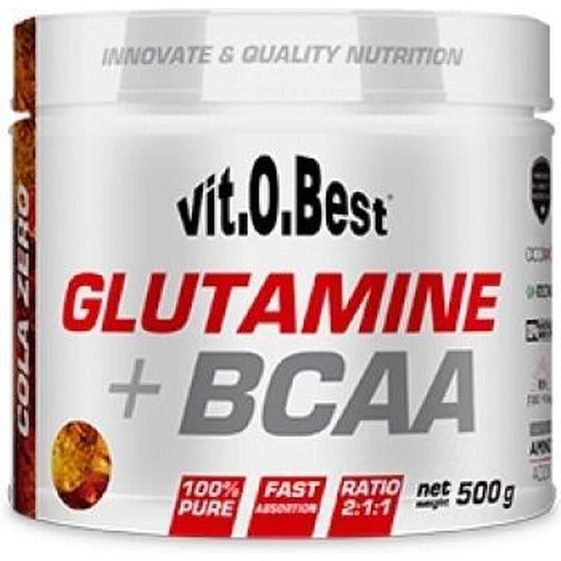 VitOBest - Glutamina + BCAA 500 gr - Aminoácidos ramificados com Glutamina