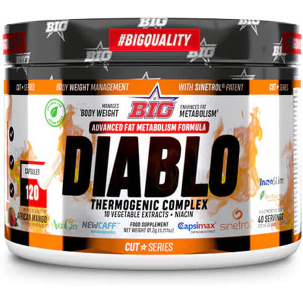 Diablo - 120 caps de BIG Exclusivo Online      30,45€  Preço por quantidade 253,75€kg BIG Diablo - 120 caps de BIGVendido e expedido por: Masmusculo  (1)    