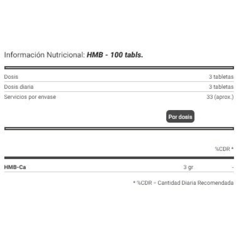 Aminoacidos Hmb 100 Tab  - BIG