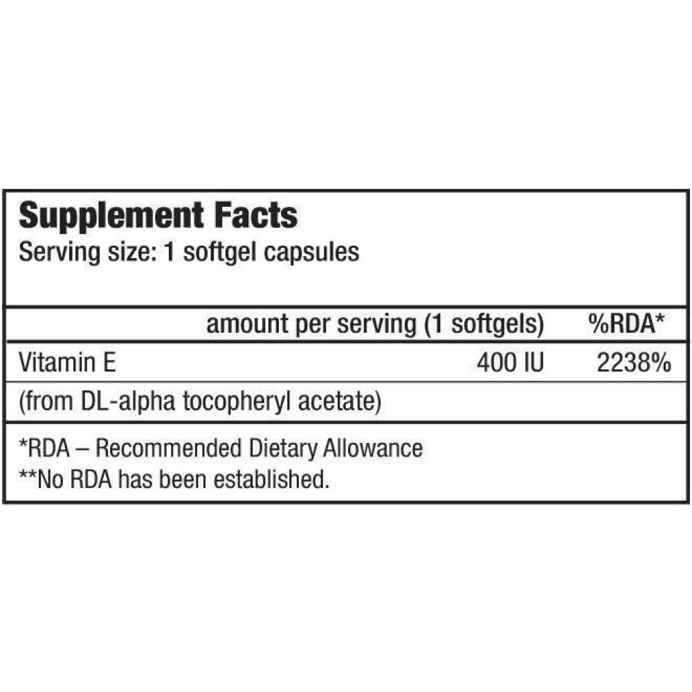 Vitamina E (400 IU) - 100 Cápsulas de Scitec Nutrition 2/3