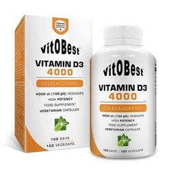 Vitaminas Vitamin D3 4000 I.U 100 Caps  - Vitobest