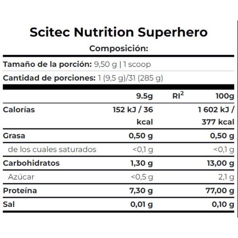 Pre-entreno Super Hero 285 Gr Cola - Lima - Scitec Nutrition