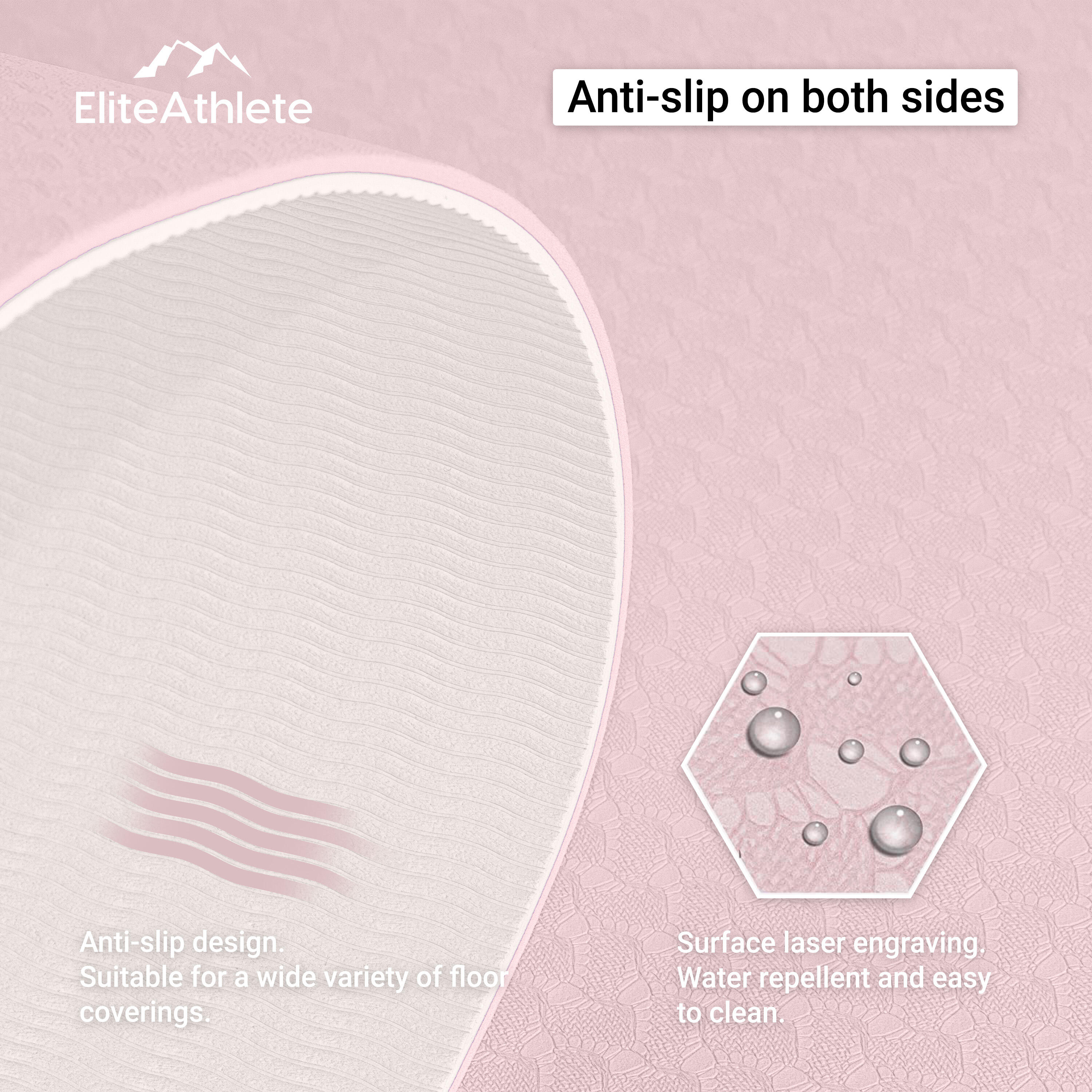 EliteAthlete® Tapis yoga - Tapis de sport - Tapis fitness 5/7