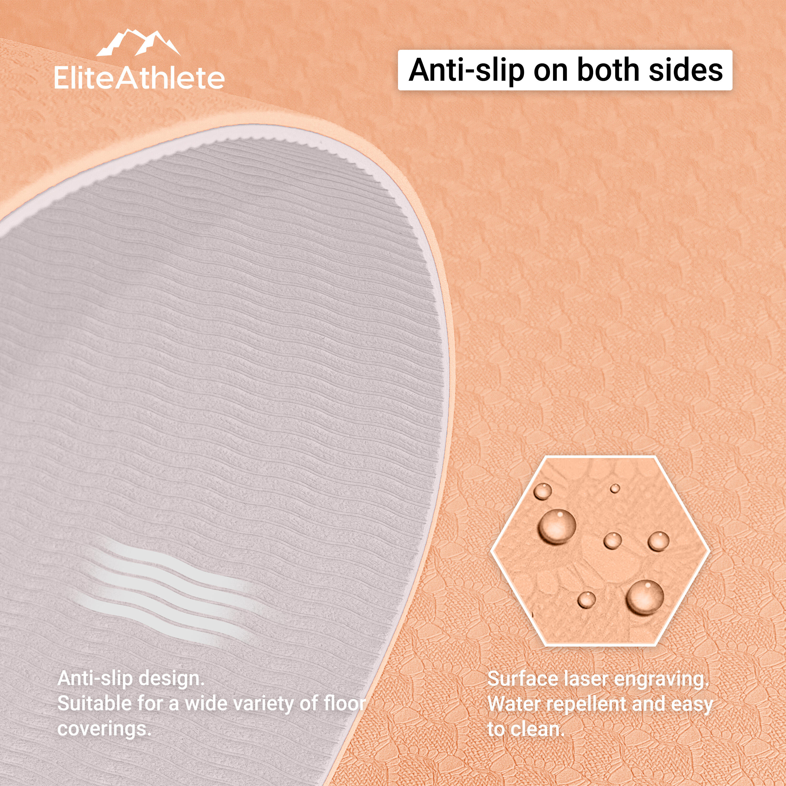 EliteAthlete® Yogamat - Fitness Mat - Sport Mat 5/7
