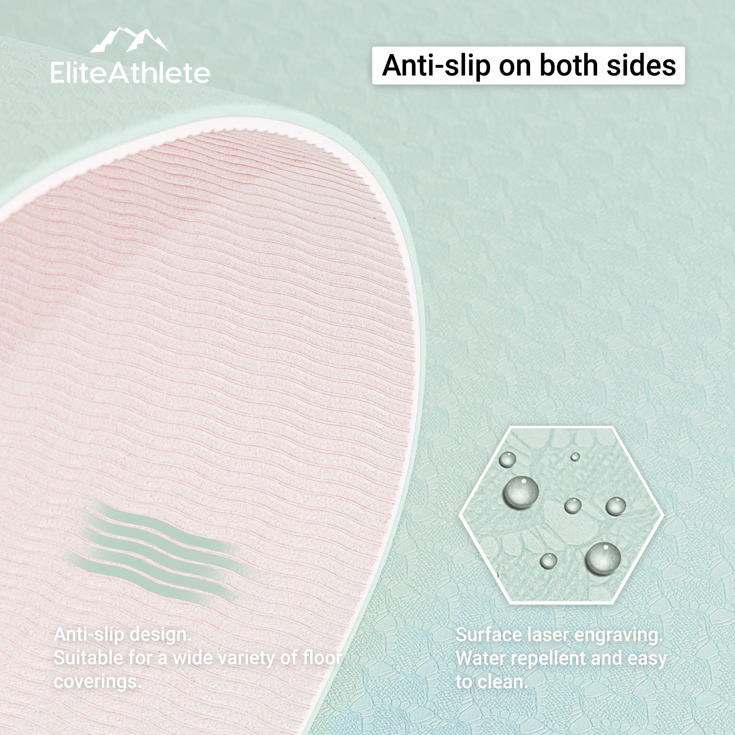 EliteAthlete® Tapis yoga - Tapis de sport - Tapis fitness 5/7