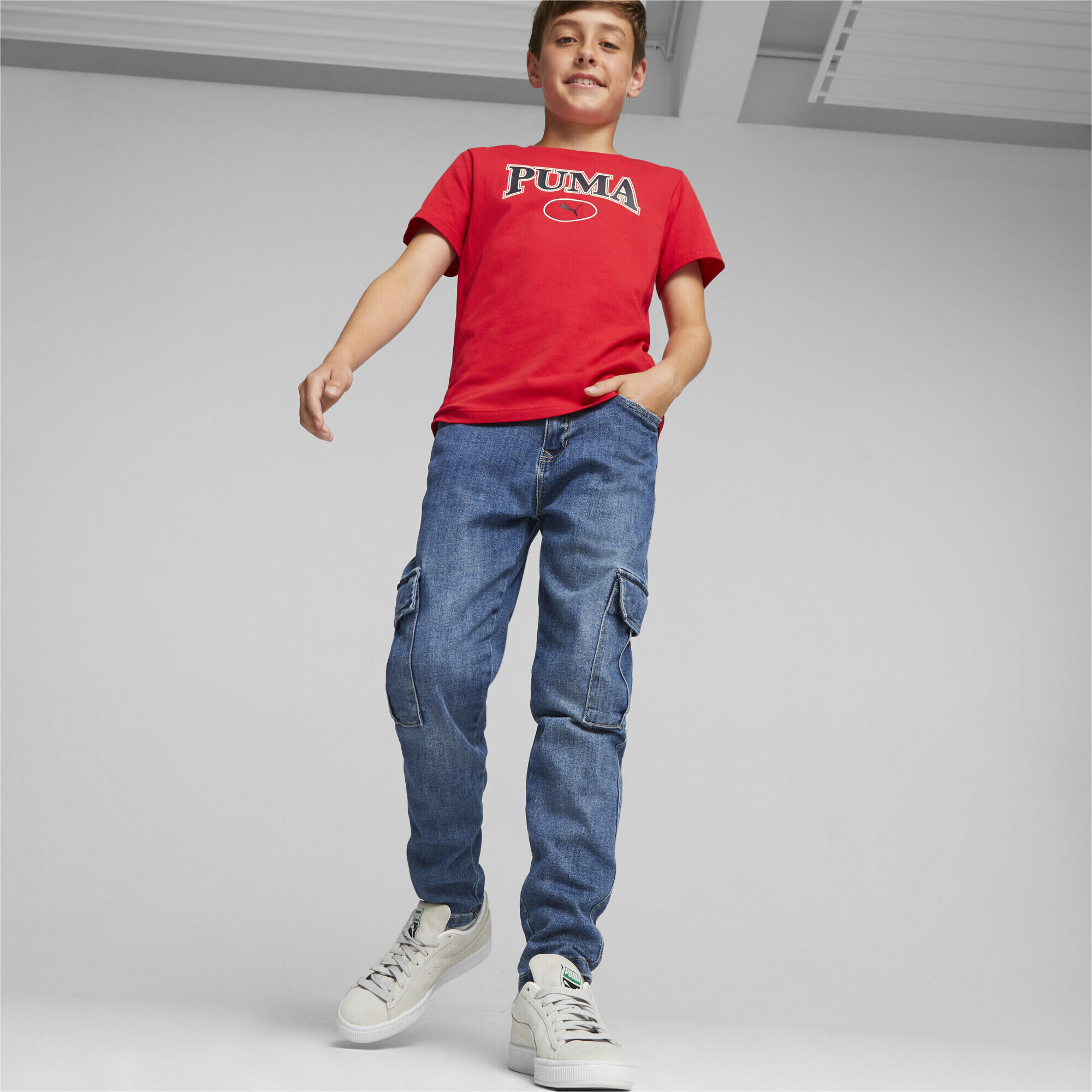 T-Shirt PUMA SQUAD Crianças e adolescentes PUMA For All Time Vermelho 3/5