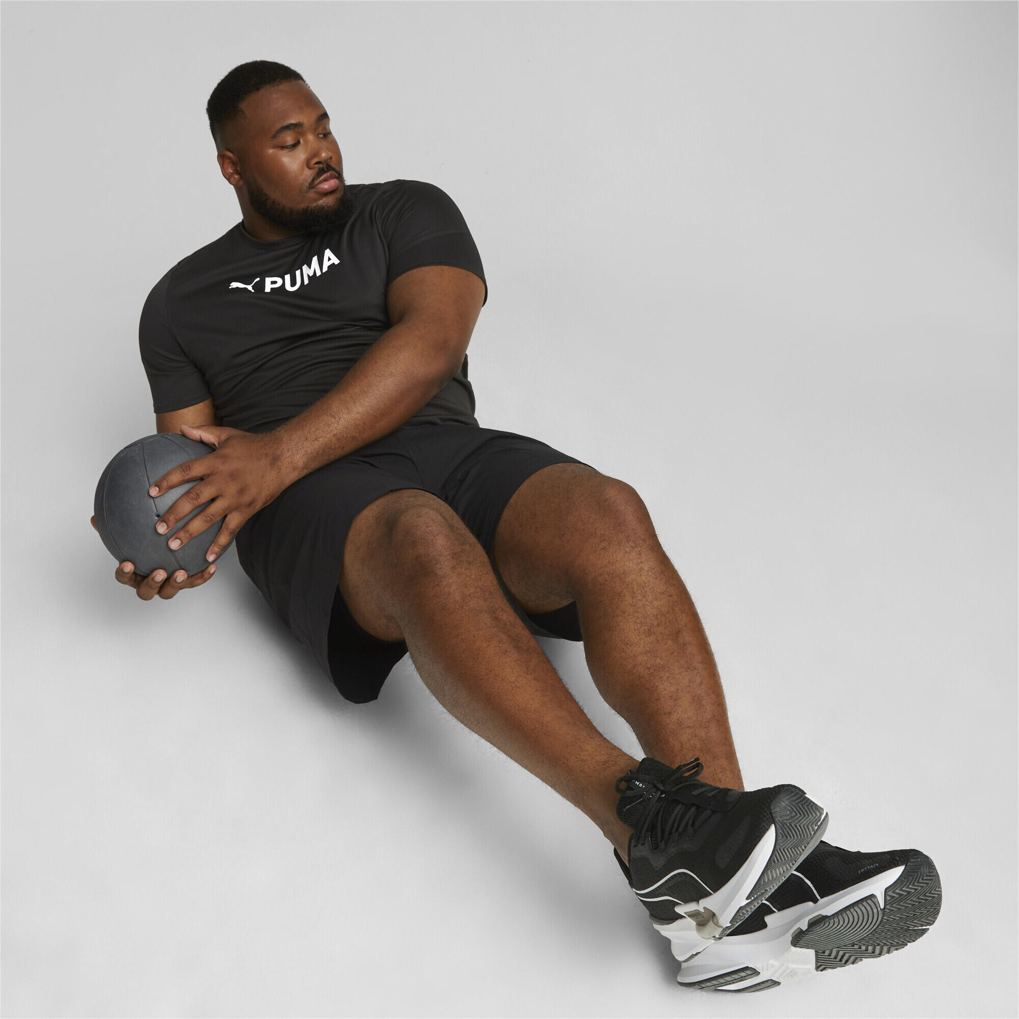 Koszulka z krótkim rękawem Męska Puma Fit Ultrabreath Czarny 3/5