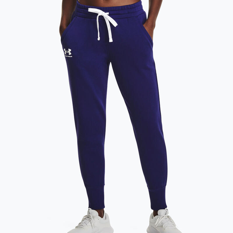 Pantalones de fitness para mujeres bajo armadura rival fllece joggers