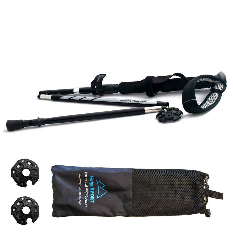 VERIGA Alu Nordic Walking Stöcke Wanderstöcke Trekkingstöcke Faltbar 115 127cm