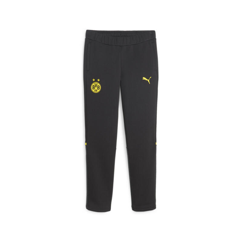 Pantaloni da calcio Borussia Dortmund Casuals PUMA Black Cyber Yellow
