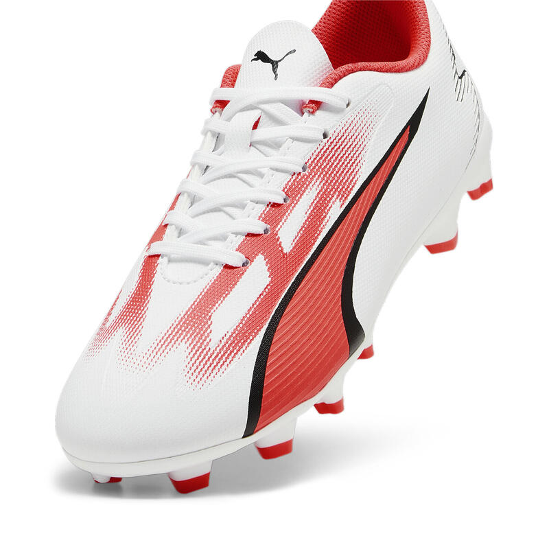 Botas de fútbol Niños ULTRA PLAY FG/AG PUMA White Black Fire Orchid Red