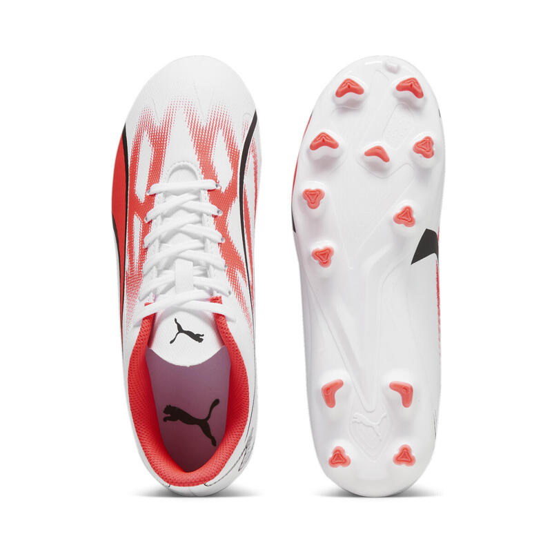 ULTRA PLAY FG/AG voetbalschoenen voor jongeren PUMA White Black Fire Orchid Red